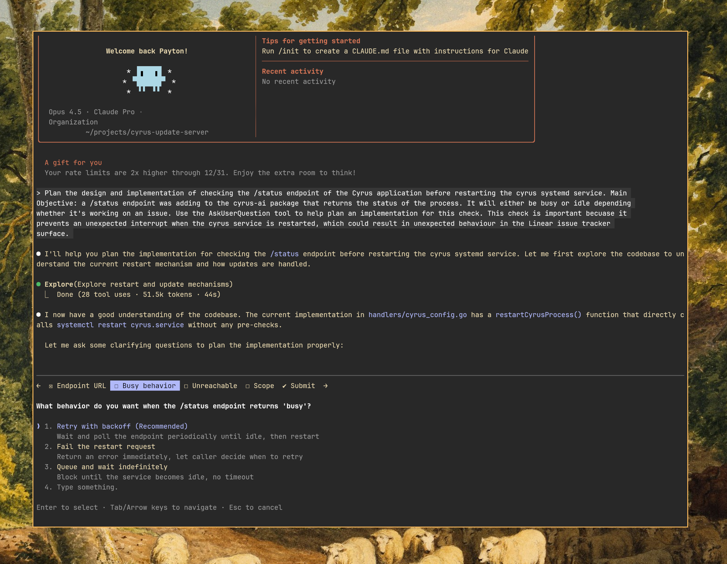 AskUserQuestionTool interface